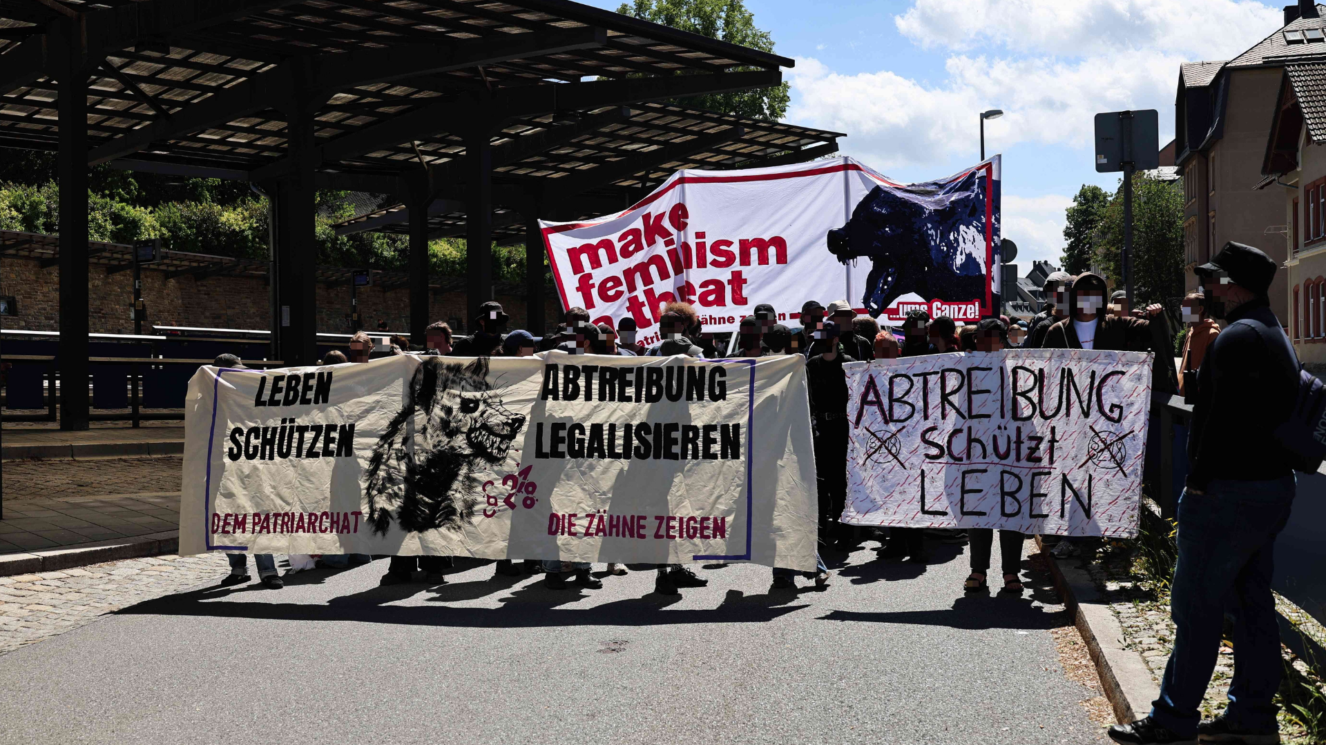 Gegenprotest zum fundamentalistischen Schweigemarsch in Annaberg-Buchholz